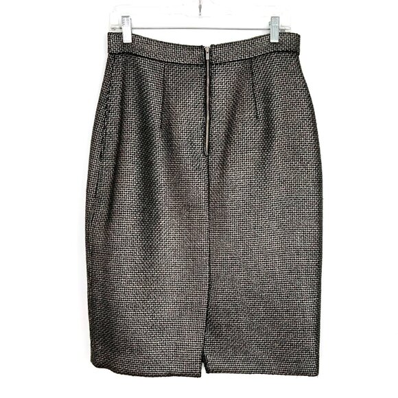 New Banana Republic Gunmetal Jacquard Pencil Skirt Career Sz 8 - Picture 3 of 16